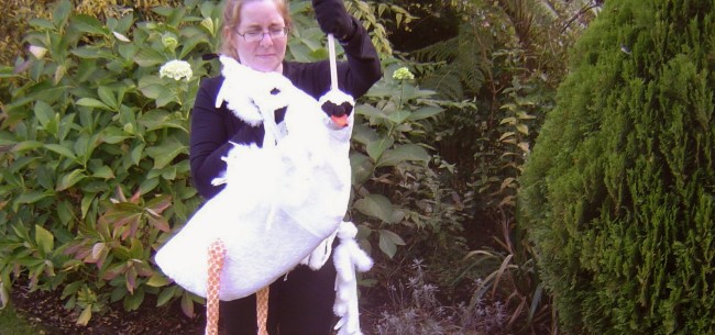 swan puppet